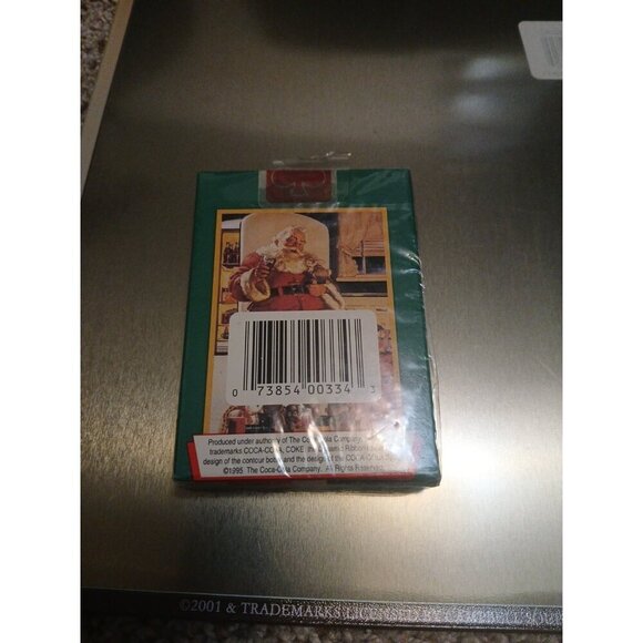 VTG 1995 Coca Cola Coke Santa Claus Christmas Playing Cards Cartes a Jouer - Picture 2 of 2